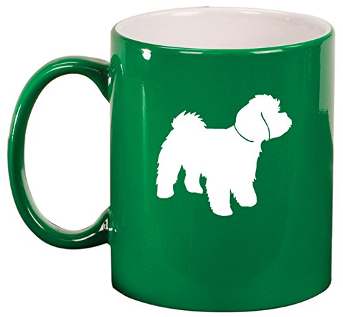Ceramic Coffee Tea Mug Cup Maltipoo (Green)