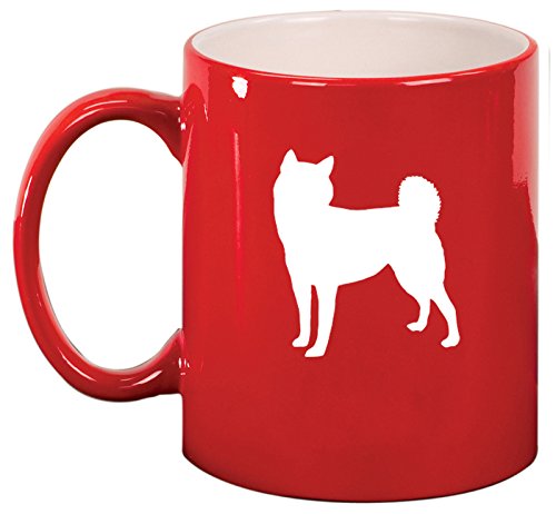 Ceramic Coffee Tea Mug Cup Shiba Inu (Red)