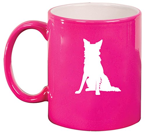 Ceramic Coffee Tea Mug Cup Border Collie (Pink)