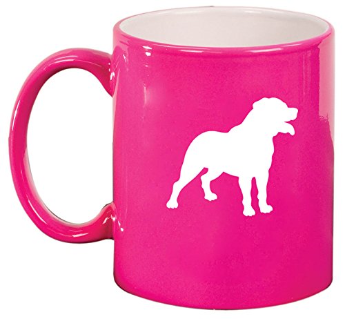 Ceramic Coffee Tea Mug Cup Rottweiler (Pink)