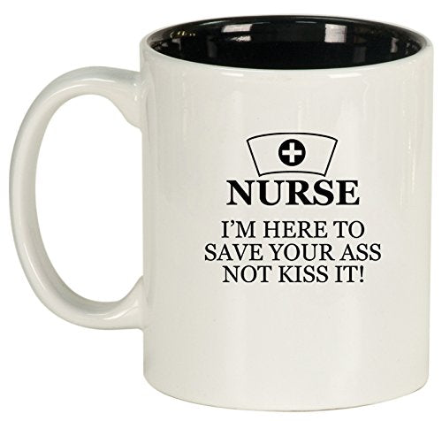 Ceramic Coffee Tea Mug Nurse Here to Save You (White)