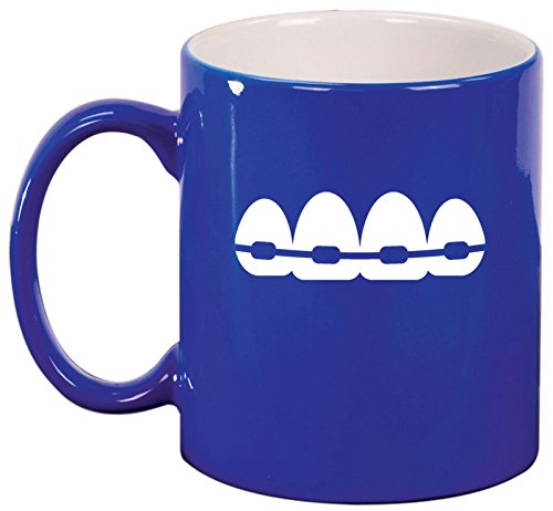 Ceramic Coffee Tea Mug Cup Orthodontist Dentist (Blue)