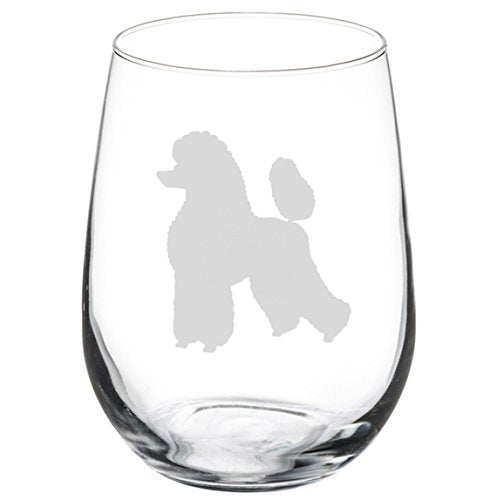 Wine Glass Goblet Poodle (17 oz Stemless)