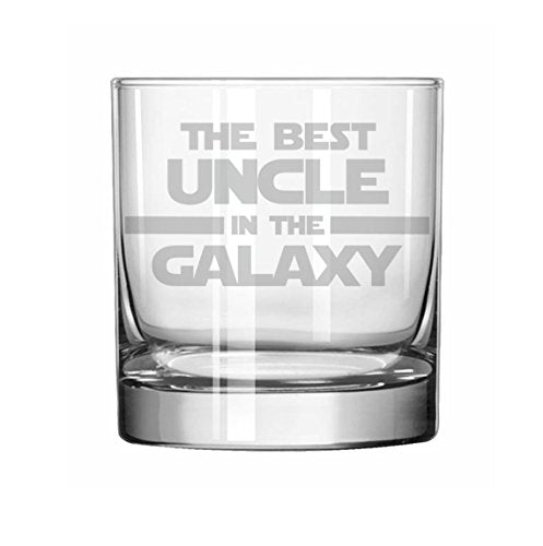 11 oz Rocks Whiskey Highball Glass Best Uncle In The Galaxy