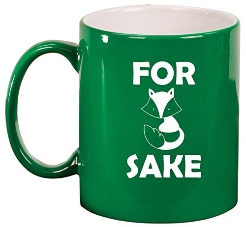 Ceramic Coffee Tea Mug Cup For Fox Sake (Green)