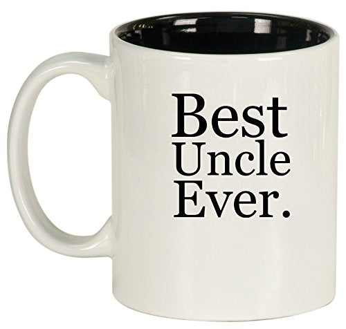 Ceramic Coffee Tea Mug Cup Best Uncle Ever (White)