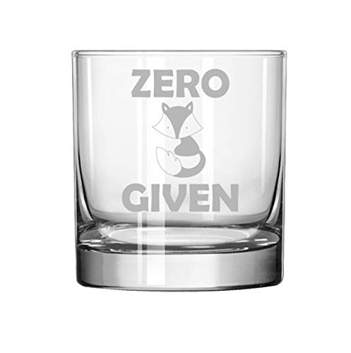 11 oz Rocks Whiskey Highball Glass Zero Fox Given Funny