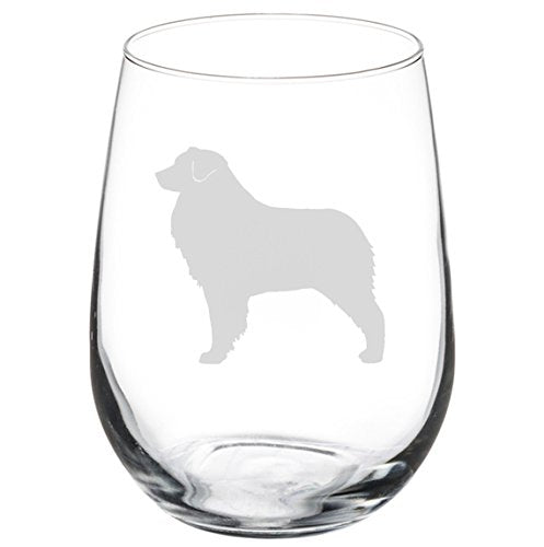 Wine Glass Goblet Australian Shepherd (17 oz Stemless)