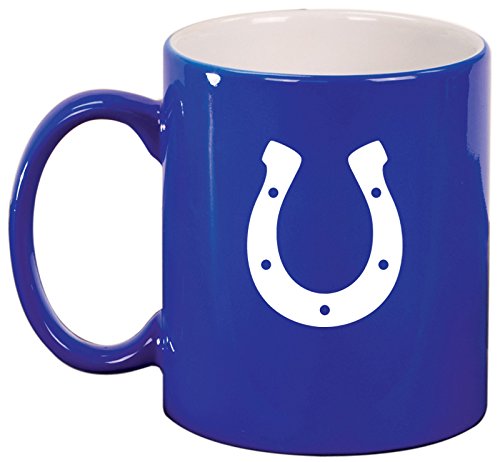 Ceramic Coffee Tea Mug Horseshoe (Blue)
