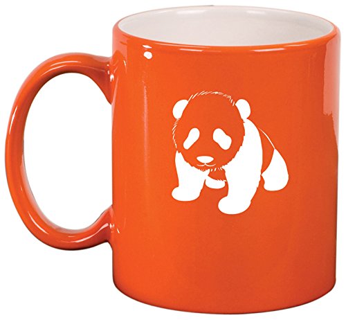 Ceramic Coffee Tea Mug Cup Baby Panda (Orange)