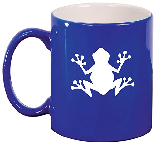 Ceramic Coffee Tea Mug Cup Frog (Blue)