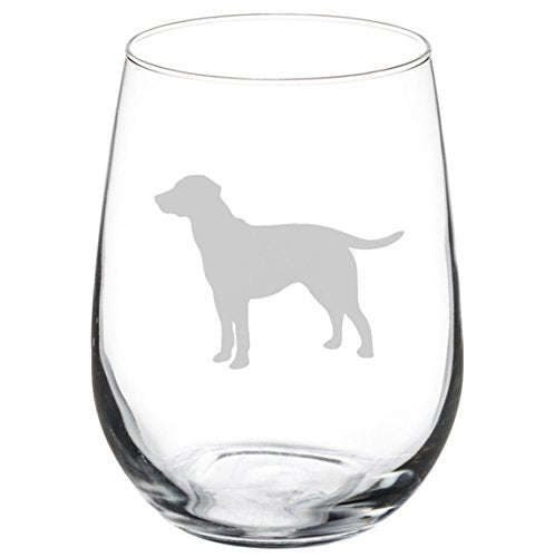 Wine Glass Goblet Lab Labrador Retriever (17 oz Stemless)