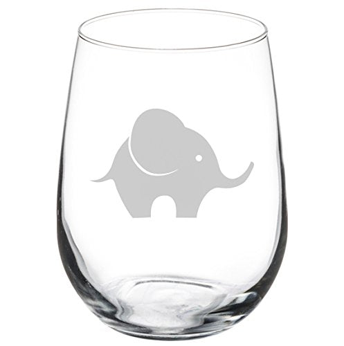 Wine Glass Goblet Baby Elephant (17 oz Stemless),MIP