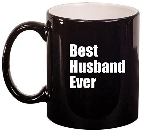 Ceramic Coffee Tea Mug Cup Best Husband Ever (Black)