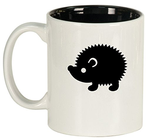 Ceramic Coffee Tea Mug Cup Hedgehog (White)