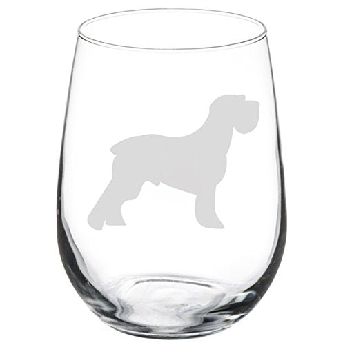 Wine Glass Goblet Schnauzer (17 oz Stemless)