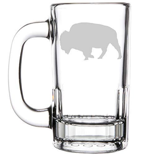 12oz Beer Mug Stein Glass Buffalo