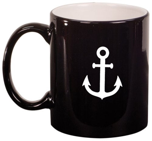 Anchor Ceramic Coffee Tea Mug Cup Black