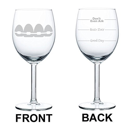 Wine Glass Goblet Two Sided Orthodontist (10 oz)