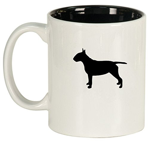 Ceramic Coffee Tea Mug Cup Bull Terrier (White)