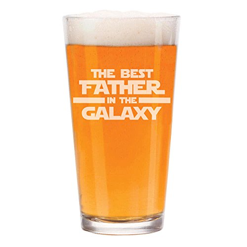 16 oz Beer Pint Glass Best Father In The Galaxy Dad