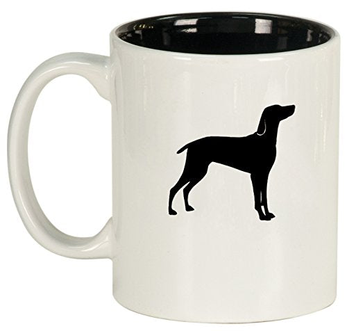 Ceramic Coffee Tea Mug Cup Weimaraner (White)