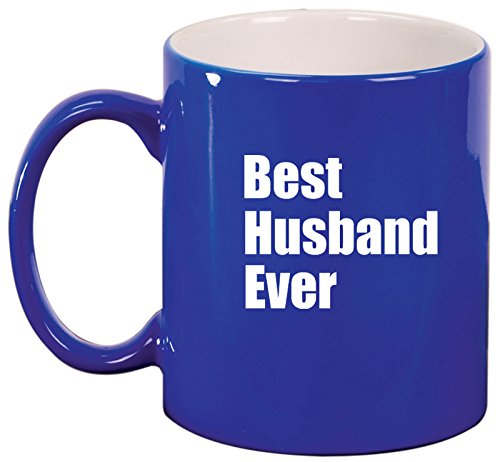 Ceramic Coffee Tea Mug Cup Best Husband Ever (Blue)