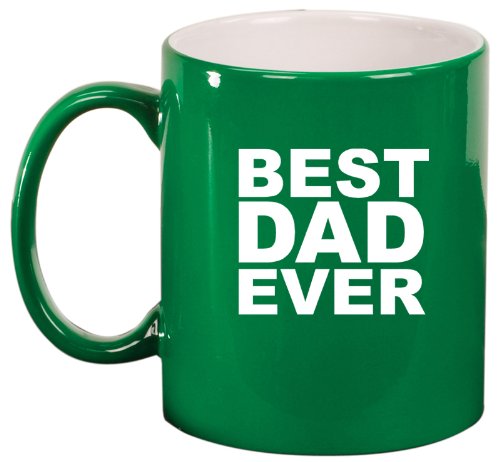 Green Ceramic Coffee Tea Mug Best Dad Ever