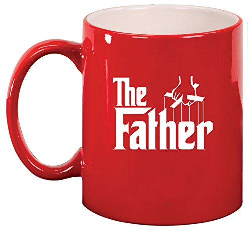 Ceramic Coffee Tea Mug Cup The Father Dad Father's Day Gift (Red)