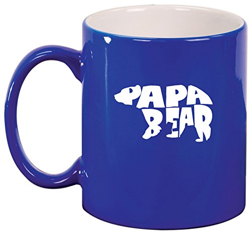 Ceramic Coffee Tea Mug Cup Dad Father Papa Bear (Blue)