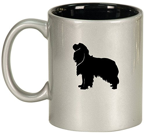 Ceramic Coffee Tea Mug Cup Cavalier King Charles Spaniel (Silver)