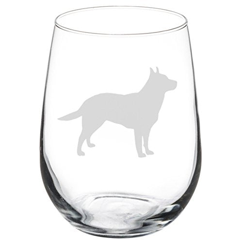 Wine Glass Goblet Australian Cattle Dog (17 oz Stemless)