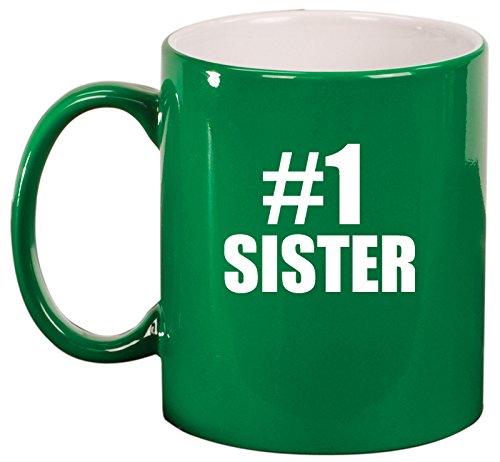 Ceramic Coffee Tea Mug #1 Sister (Green)