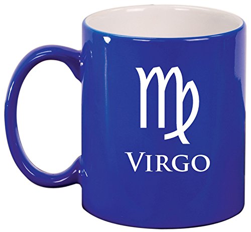 Ceramic Coffee Tea Mug Cup Virgo (Blue)