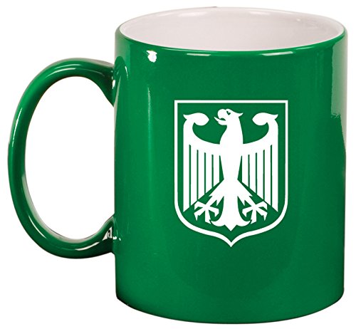 Ceramic Coffee Tea Mug Coat of Arms Germany Eagle (Green)