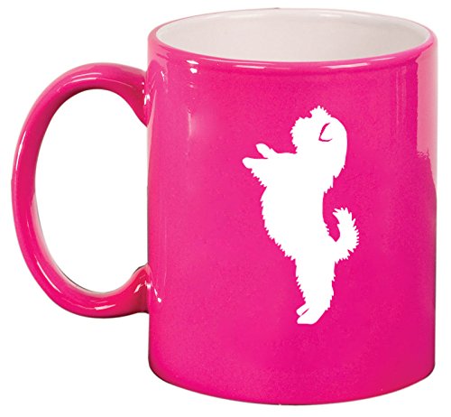 Ceramic Coffee Tea Mug Cup Shih Tzu Standing (Pink)