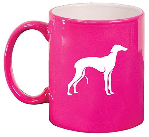 Ceramic Coffee Tea Mug Cup Greyhound (Pink)