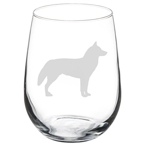 Wine Glass Goblet Siberian Husky (17 oz Stemless)