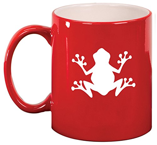 Ceramic Coffee Tea Mug Cup Frog (Red)