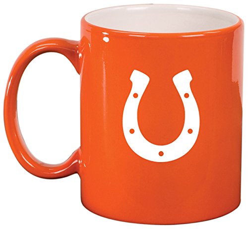 Ceramic Coffee Tea Mug Horseshoe (Orange)