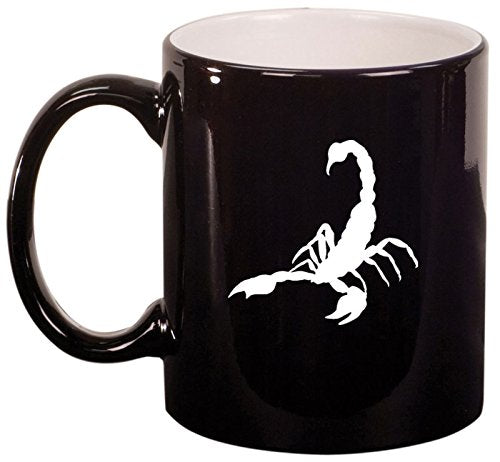 Ceramic Coffee Tea Mug Cup Scorpion (Black)