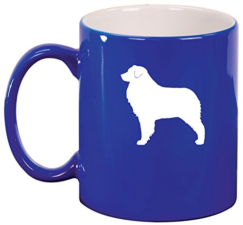 Ceramic Coffee Tea Mug Cup Australian Shepherd (Blue)
