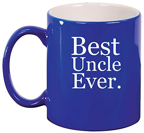 Ceramic Coffee Tea Mug Cup Best Uncle Ever (Blue)