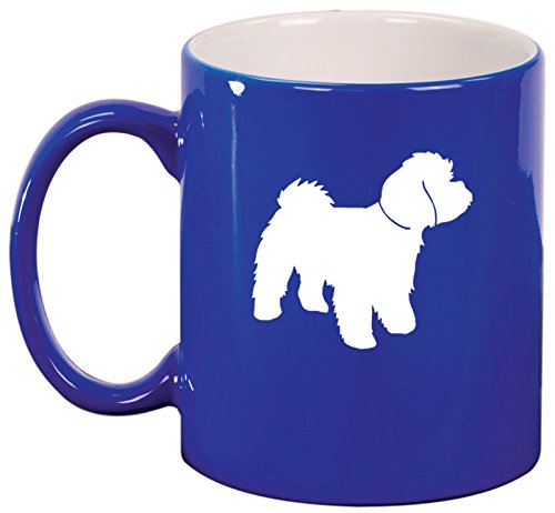 Ceramic Coffee Tea Mug Cup Maltipoo (Blue)