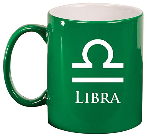 Ceramic Coffee Tea Mug Cup Libra (Green)