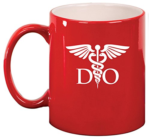 Ceramic Coffee Tea Mug Cup DO Osteopathic Doctor (Red)