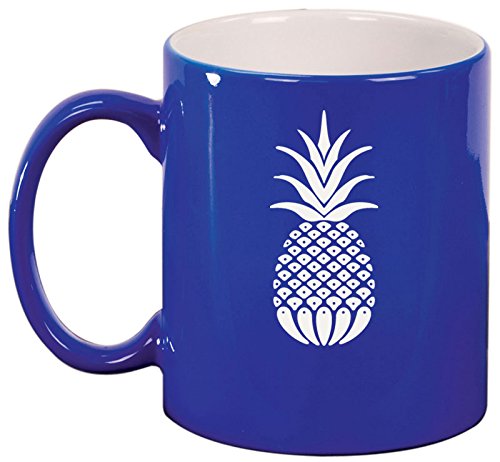 Ceramic Coffee Tea Mug Cup Pineapple (Blue)