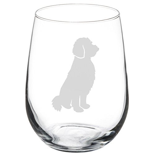 Wine Glass Goblet Goldendoodle (17 oz Stemless)