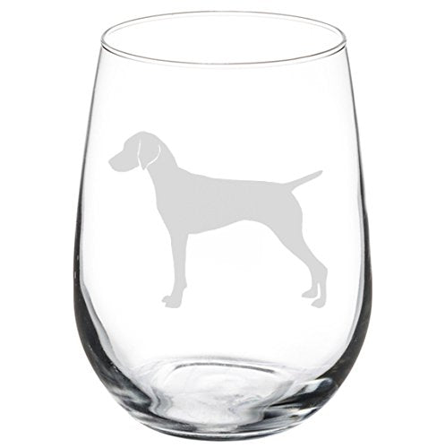 Wine Glass Goblet Vizsla (17 oz Stemless)