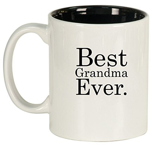 Ceramic Coffee Tea Mug Cup Best Grandma Ever (White)